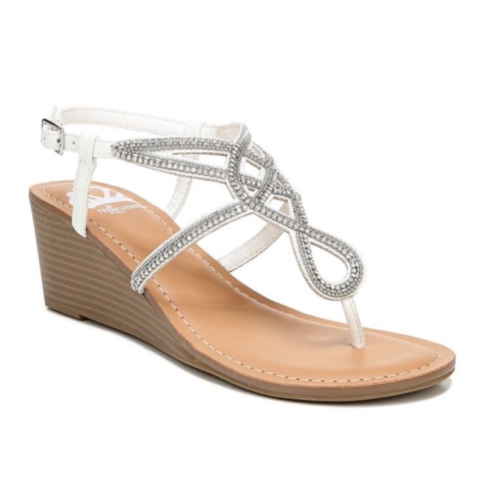 Jewel & Bead Embellished Wedge Sandal - Picture 5 of 5